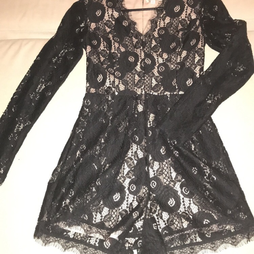 Black lace romper size XS
